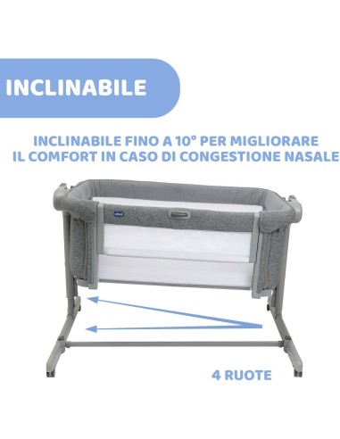 Chicco Next2Me Magic Evo - Culla Neonato con Dondolo e Spondina Apribile - shopincasa.it