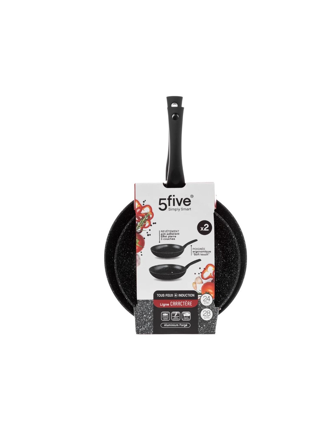 PENTOLE - COPERCHI ALLUMINIO: vendita online Set di 2 Pentole in Alluminio "Caractère", 24 cm, 28 cm, Manici Ergonomici | Sho...