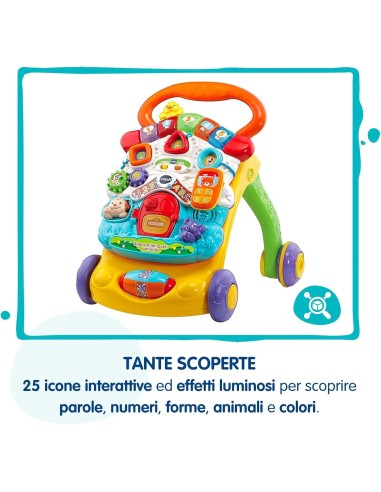 Baby Primi Passi Parlante - Giocattolo Educativo con Tavolino, Telefono e Sensore di Movimento