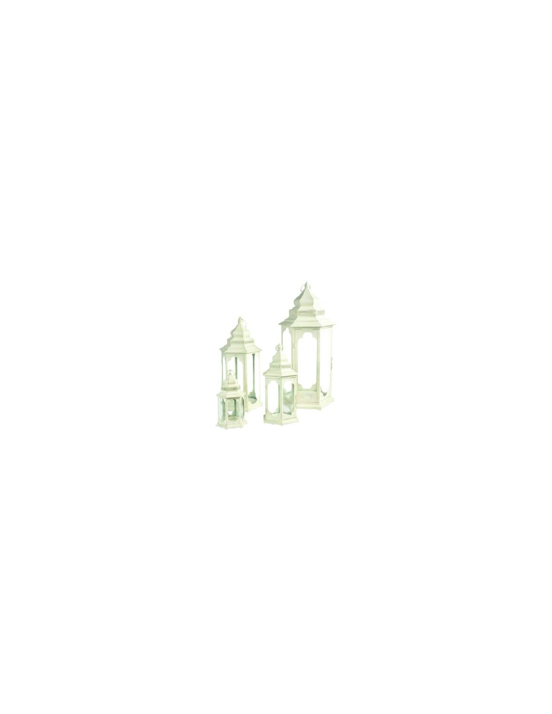 LANTERNA 371459 2 MIS 20X17X40CM METALLO CREMA