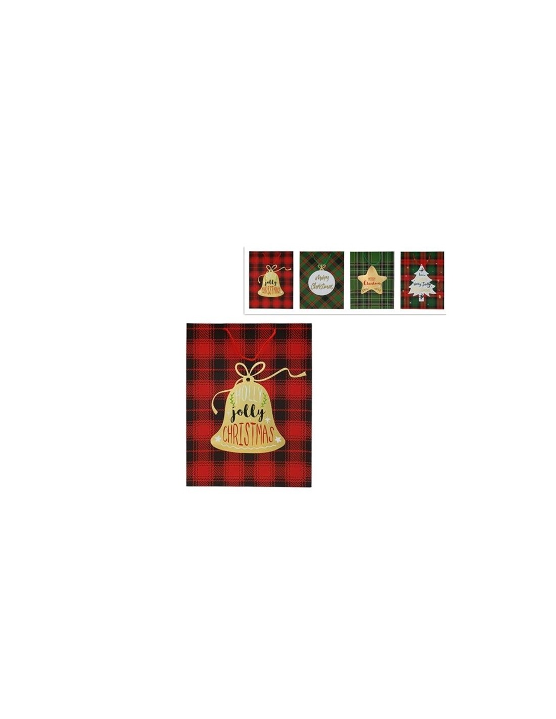 BUSTA REGALO 198897 SCOZZESE 33X45X10CM ASSORTITO