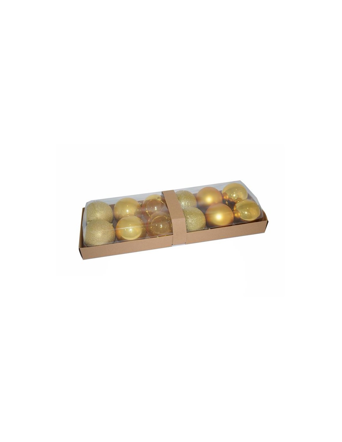 CONF 12 SFERE 814983 ORO 8CM ASSORTITO