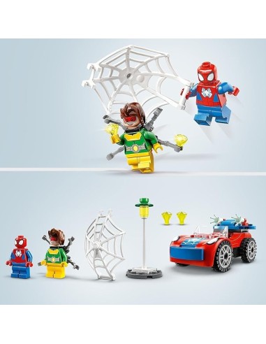 GIOCATTOLO PUBBLICIZZATO: vendita online LEGO Marvel L'Auto di Spider-Man e Doc Ock, Giocattolo con Minifigure per Bambini 4+...
