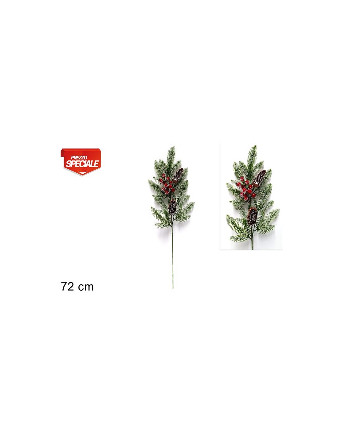 STELO 242811 BACCHE PVC CON PIGNE E NEVE