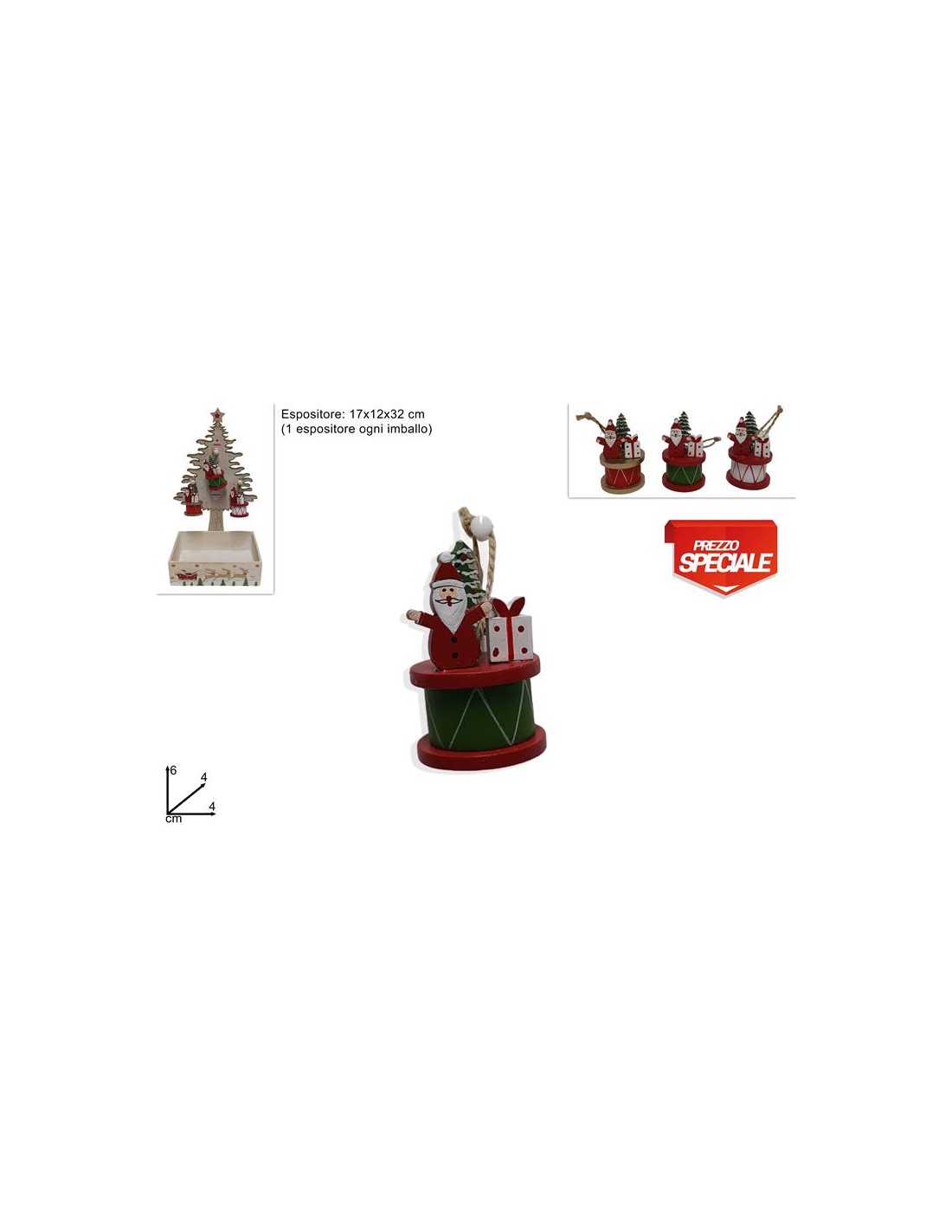 PENDENTE 244600 TAMBURO LEGNO COLORI ASSORTITI