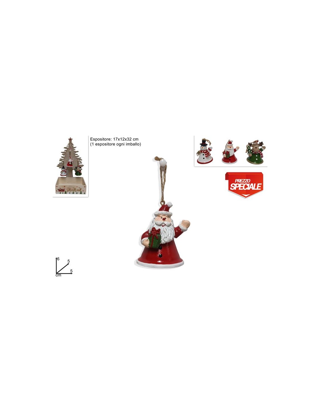 PENDENTE 244617 CAMPANA LEGNO MODELLI ASSORTITI