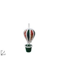 SFERE E PENDAGLI: vendita online Pendente di Natale Mongolfiera Verde con Paillettes 13cm, Decorazioni Natalizie, Addobbi, La...