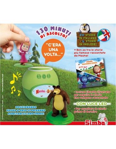 GIOCATTOLO PUBBLICIZZATO: vendita online Masha Racconta Storie, gioco bambini speaker incluso 24 storie, 130 min di audio, pe...