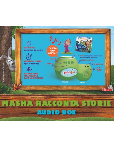 GIOCATTOLO PUBBLICIZZATO: vendita online Masha Racconta Storie, gioco bambini speaker incluso 24 storie, 130 min di audio, pe...