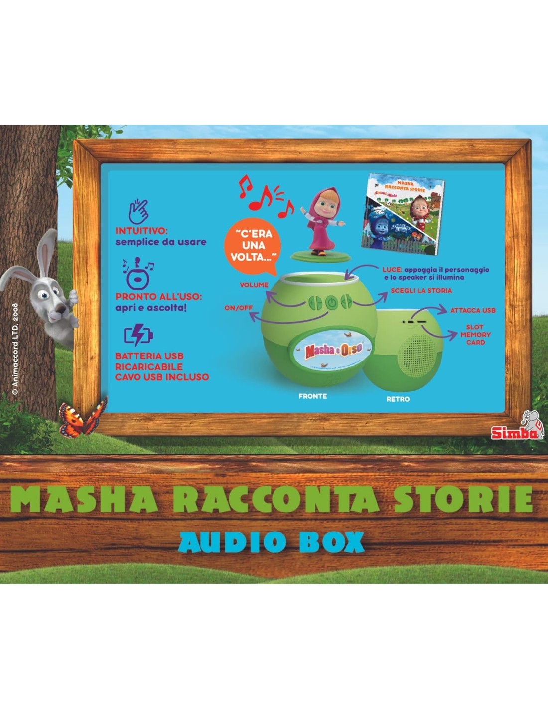 GIOCATTOLO PUBBLICIZZATO: vendita online Masha Racconta Storie, gioco bambini speaker incluso 24 storie, 130 min di audio, pe...