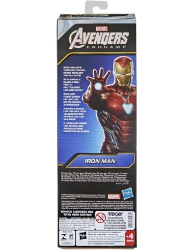 GIOCATTOLO PUBBLICIZZATO: vendita online Marvel Avengers Iron Man, Titan Hero Series, action figure 30 cm, giocattolo per bam...
