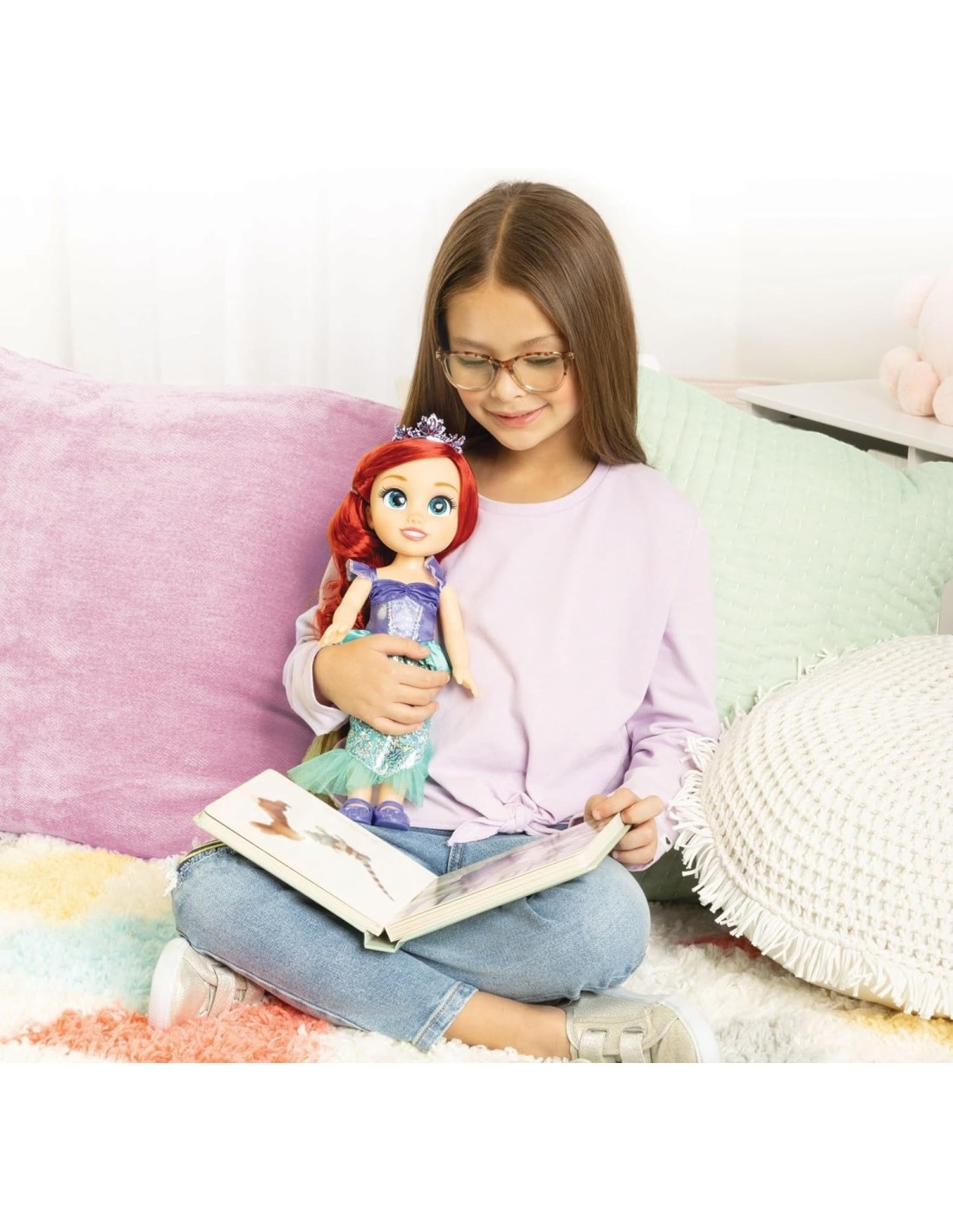 GIOCATTOLO PUBBLICIZZATO: vendita online Disney Princess bambola 38 cm Ariel, abiti glitterati, tiara scintillante, occhi bri...