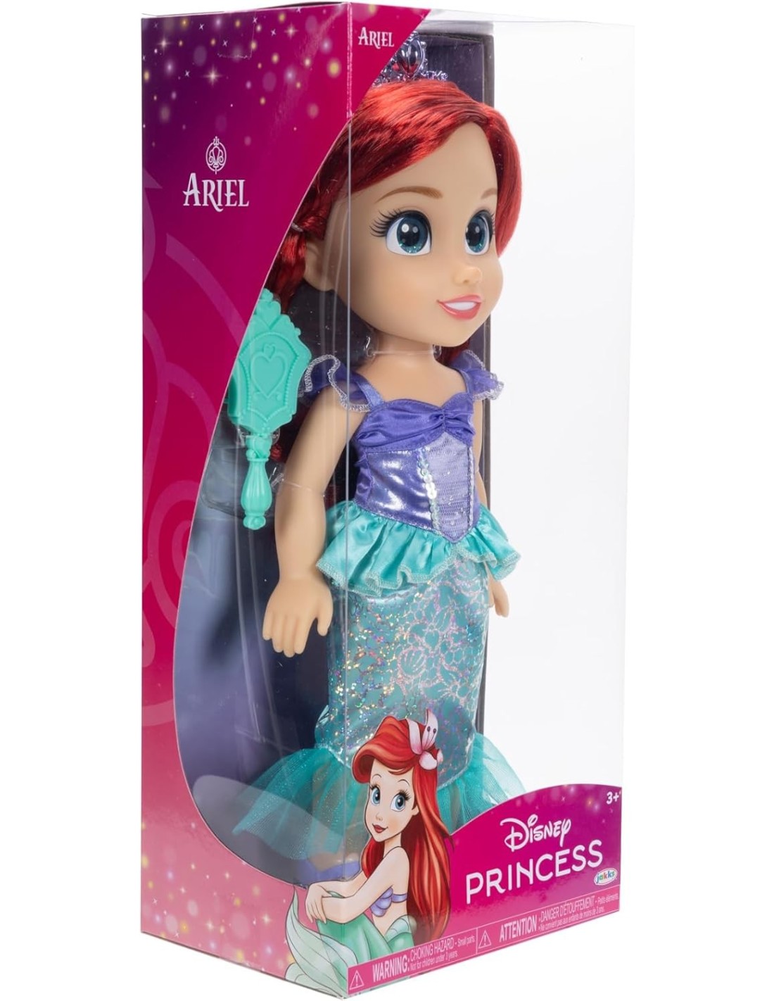 GIOCATTOLO PUBBLICIZZATO: vendita online Disney Princess bambola 38 cm Ariel, abiti glitterati, tiara scintillante, occhi bri...