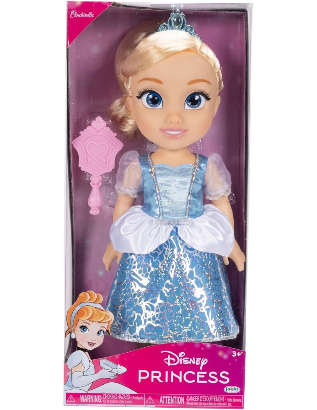 GIOCATTOLO PUBBLICIZZATO: vendita online Bambola Disney Princess Cenerentola 38 cm, abiti iconici, dettagli glitterati, tiara...