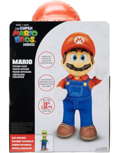 JAKKS Pacific Super Mario Bros. Movie Plush 35 cm, posabile e dettagliato | shop in casa