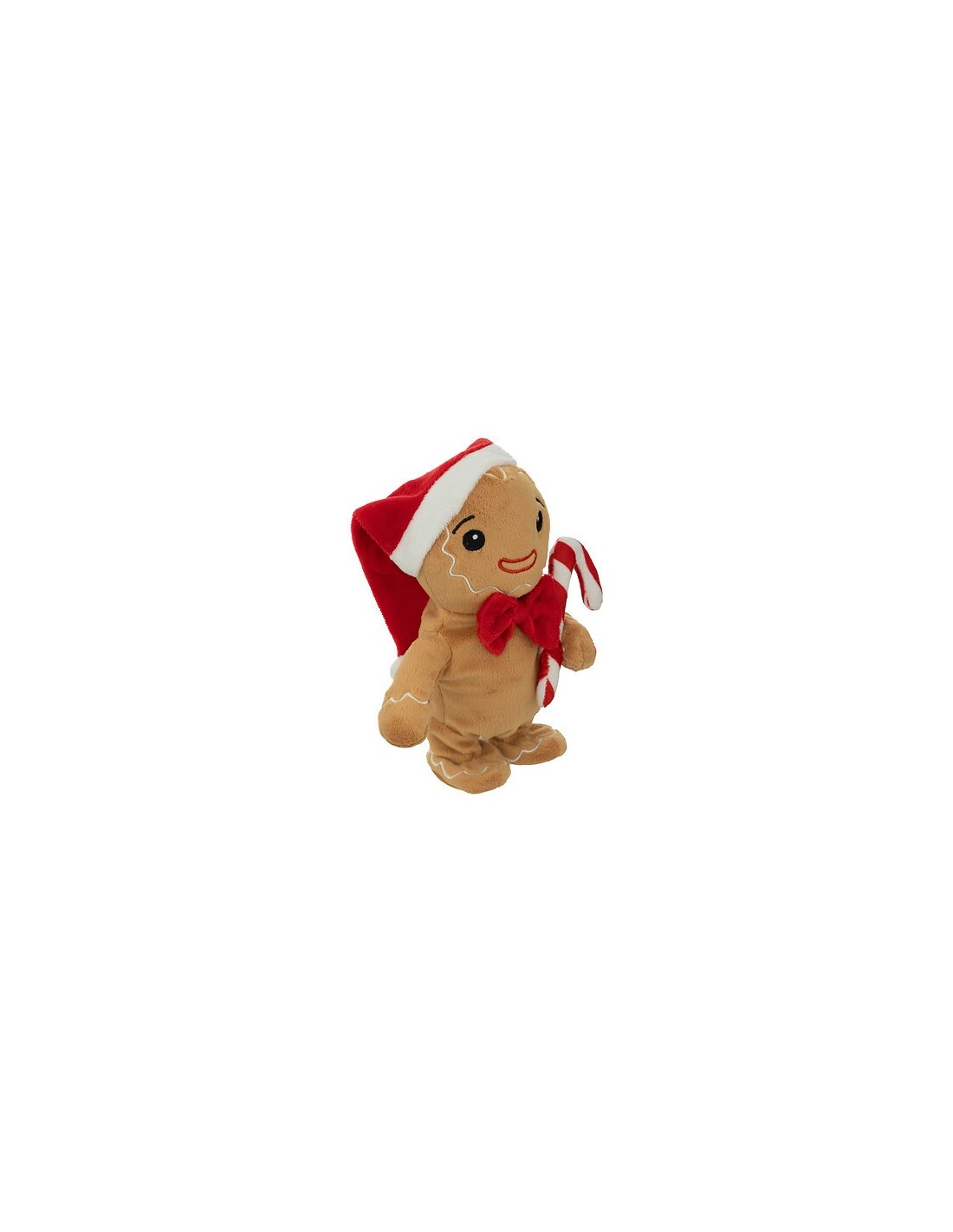 OGGETTISTICA NATALE: vendita online Peluche di Natale Pan di Zenzero 20cm, Musica e Movimento, Idea Regalo Natalizio in offerta