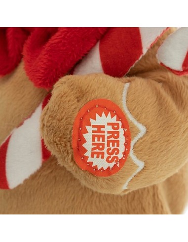 OGGETTISTICA NATALE: vendita online Peluche di Natale Pan di Zenzero 20cm, Musica e Movimento, Idea Regalo Natalizio in offerta