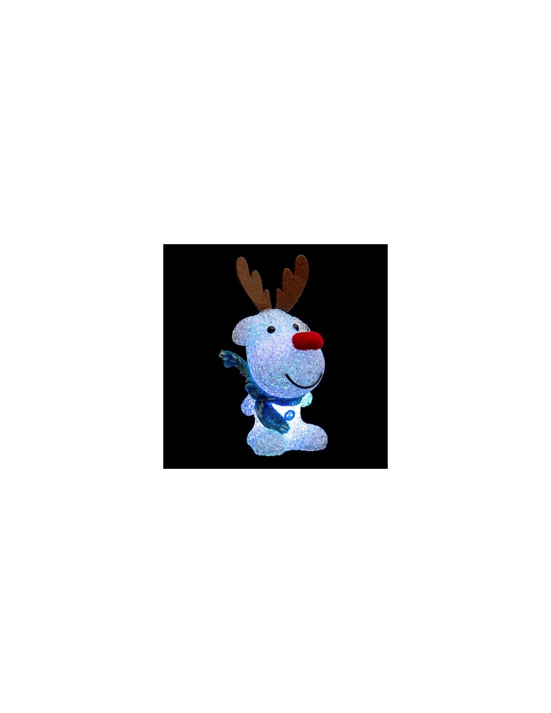 OGGETTISTICA NATALE: vendita online Decorazione di Natale Renna/Orso in Acrilico, Cambia Colore, Assortito, 19 cm, con Cappel...