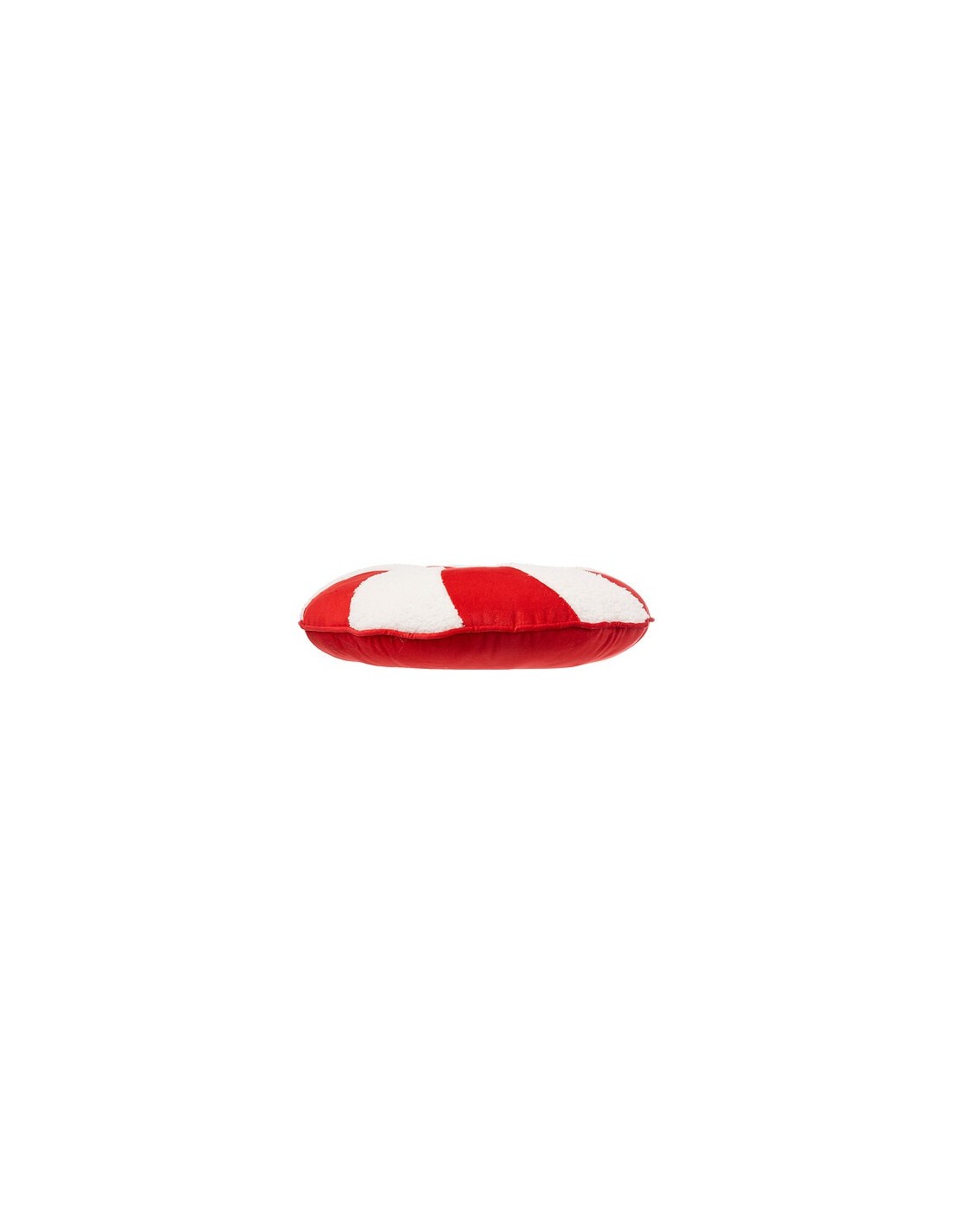 TESSILE: vendita online Cuscino di Natale Bonbon Candy D40cm, Decorazione Natalizia Bianco/Rosso, Cuscino Colorato in offerta