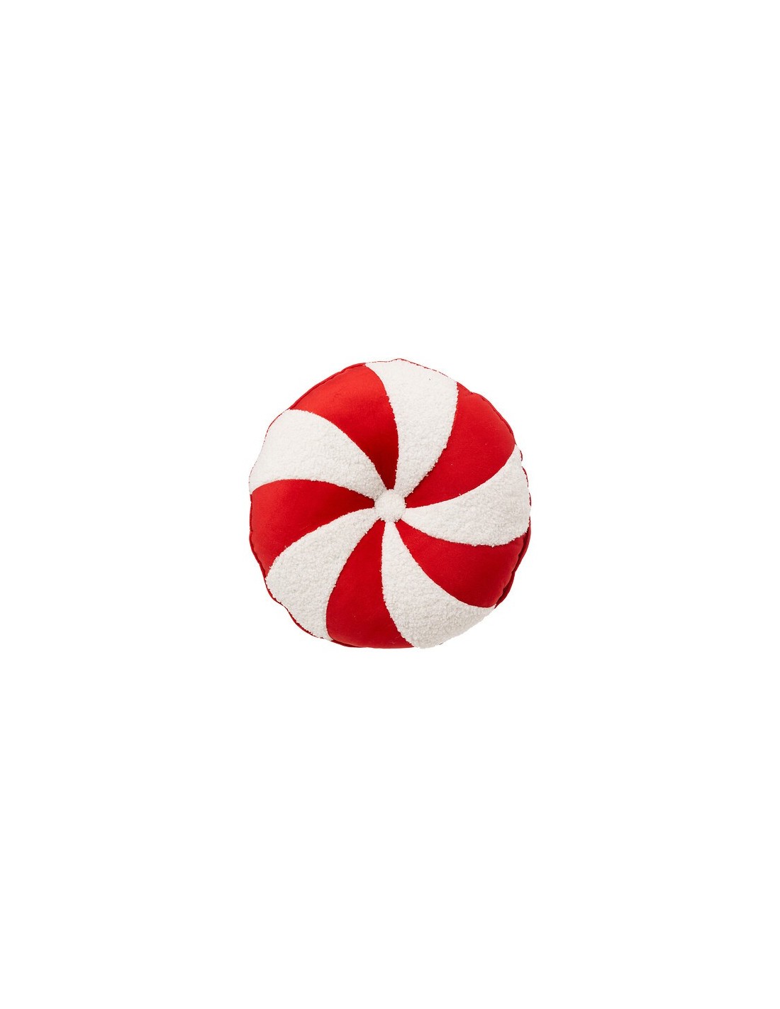 TESSILE: vendita online Cuscino di Natale Bonbon Candy D40cm, Decorazione Natalizia Bianco/Rosso, Cuscino Colorato in offerta