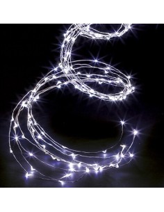 LUCI DI NATALE: vendita online Cascata di Luci di Natale 400 LED, 2m, Bianco Freddo, Esterno, 8 Effetti di Luce, Illuminazion...
