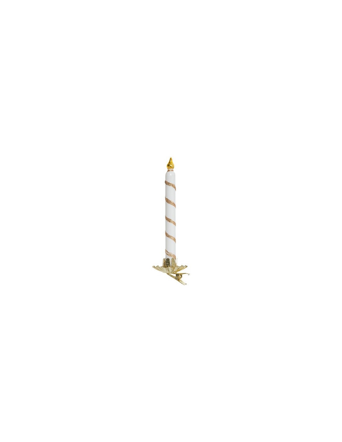 CANDELE E GIROCANDELE: vendita online Candela di Natale in Vetro Dorato, Alta 14,5 cm, Elegante e Raffinata, Perfetta per Dec...