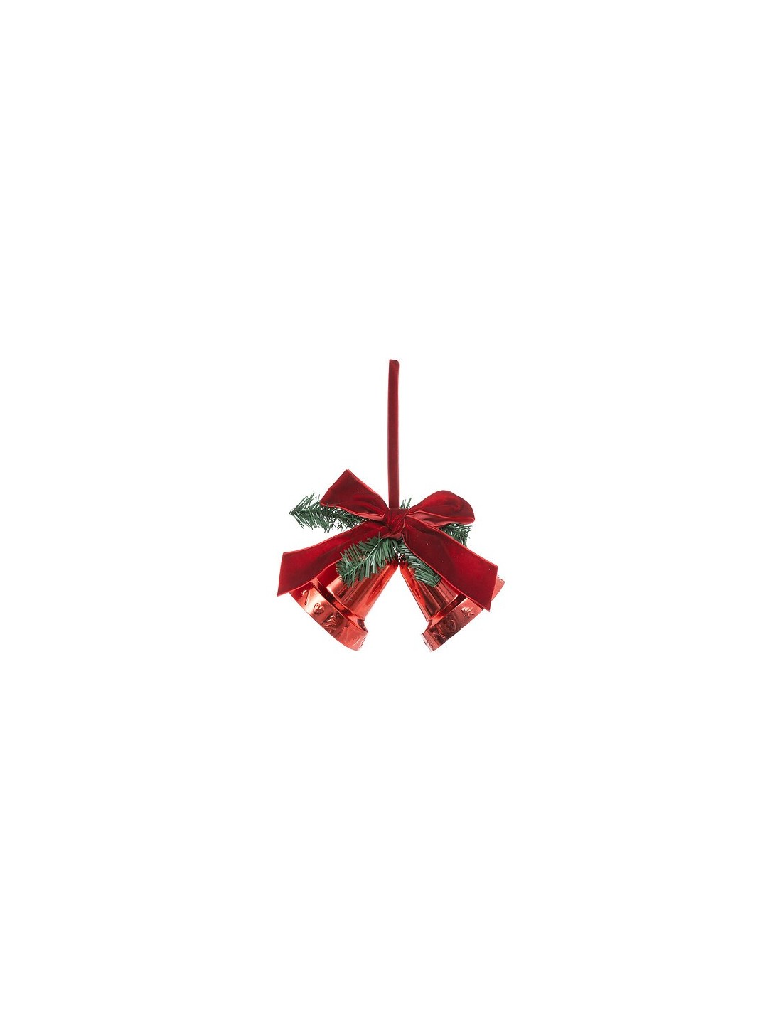 SFERE E PENDAGLI: vendita online Pendente di Natale Campane Rosse, 20 cm, Decorazione Natalizia Elegante, Perfetta per Albero...