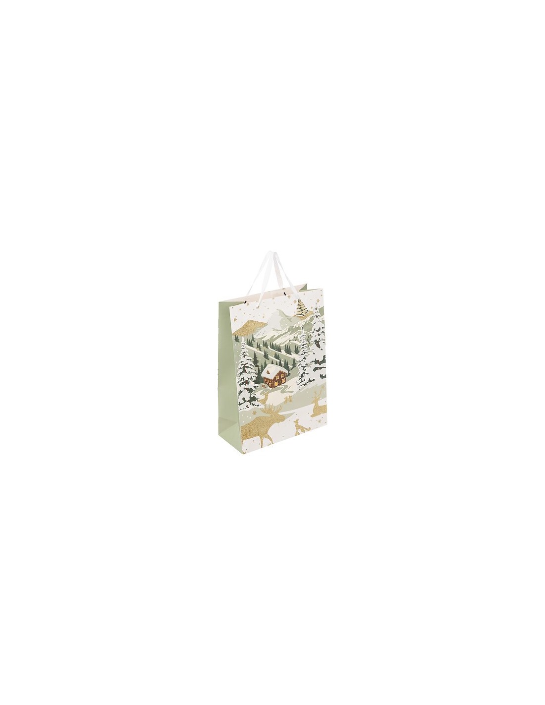 BUSTE E CARTE DA REGALO: vendita online Sacchetto Natalizio Grande, 33x15x46 cm, Borsa Regalo di Natale, Confezione Elegante,...