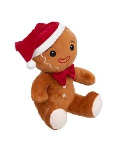 OGGETTISTICA NATALE: vendita online Peluche di Natale Pan di Zenzero H25 cm con Cappello, Morbido e Adorabile, Perfetto per D...