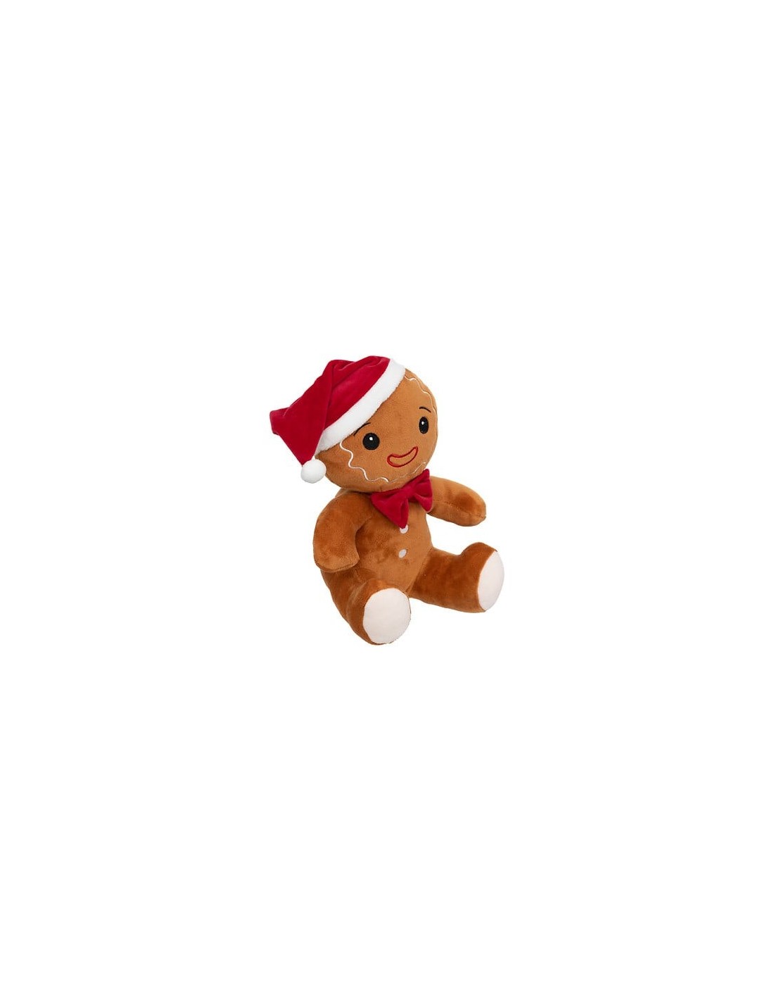 OGGETTISTICA NATALE: vendita online Peluche di Natale Pan di Zenzero H25 cm con Cappello, Morbido e Adorabile, Perfetto per D...