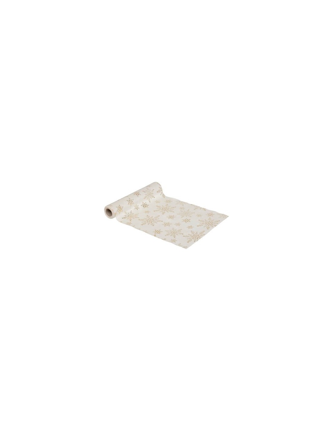 TESSILE: vendita online Rotolo di Tessuto di Natale, Velluto Bianco con Paillettes Oro, 28x300 cm, Elegante, Festivo, per Dec...