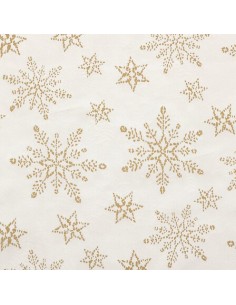 TESSILE: vendita online Rotolo di Tessuto di Natale, Velluto Bianco con Paillettes Oro, 28x300 cm, Elegante, Festivo, per Dec... 2