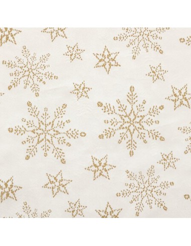 TESSILE: vendita online Rotolo di Tessuto di Natale, Velluto Bianco con Paillettes Oro, 28x300 cm, Elegante, Festivo, per Dec...