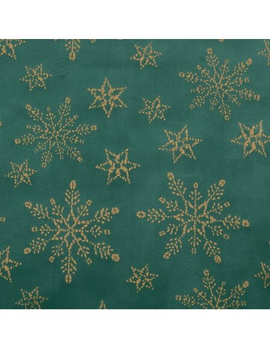 TESSILE: vendita online Rotolo di Tessuto di Natale, Velluto Verde con Paillettes Oro, 28x300 cm, Elegante, Festivo, per Deco...