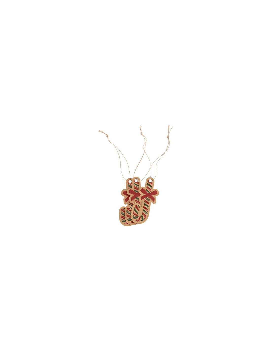 SFERE E PENDAGLI: vendita online confezione 12 Pendenti di Natale, Carta 15x24 cm, Decori Assortiti, Set di 4 Disegni, Decora...