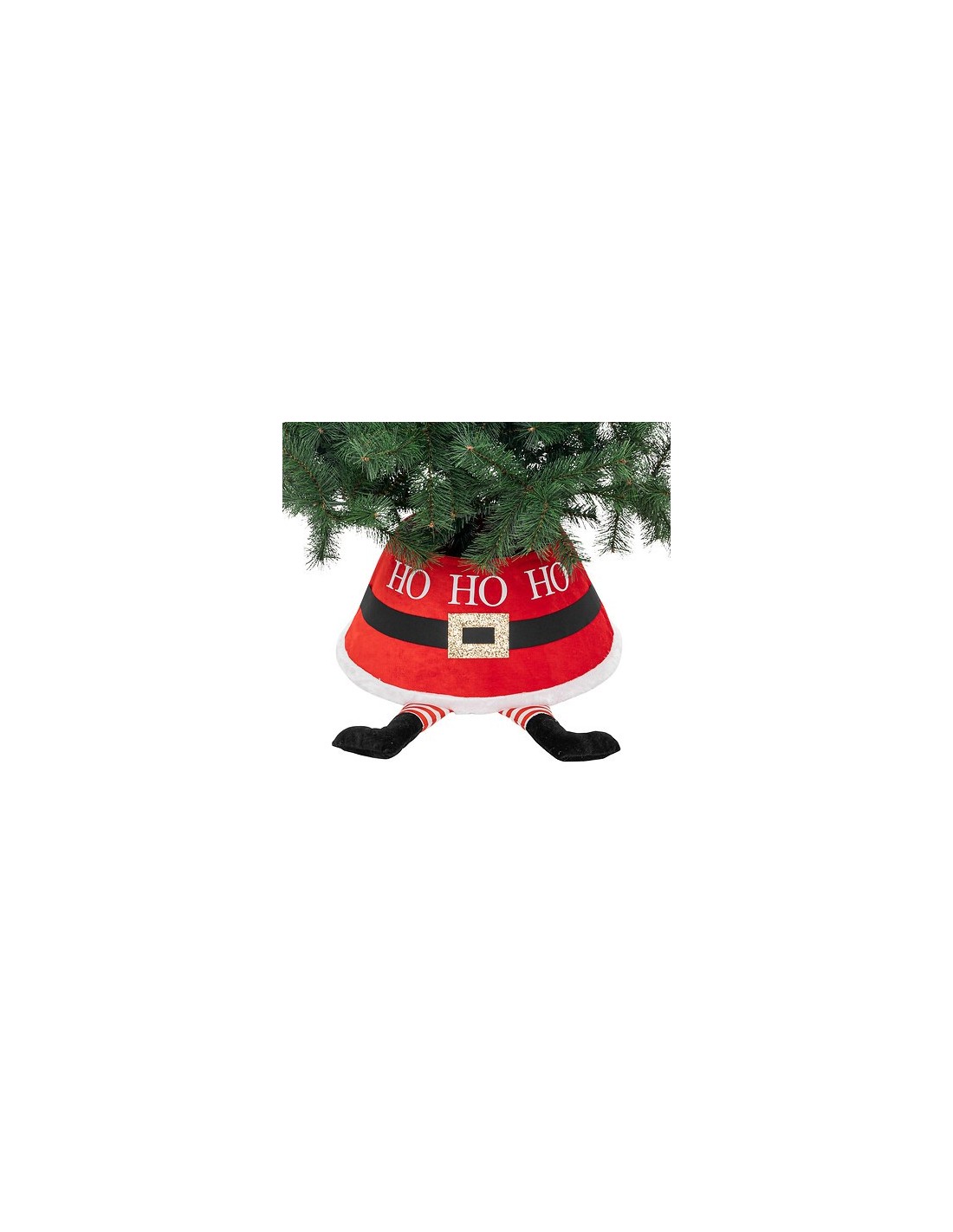 ALBERI DI NATALE: vendita online Base Albero di Natale Babbo Natale, 56x32x25 cm, Poliestere, Supporto Elegante per Albero di...