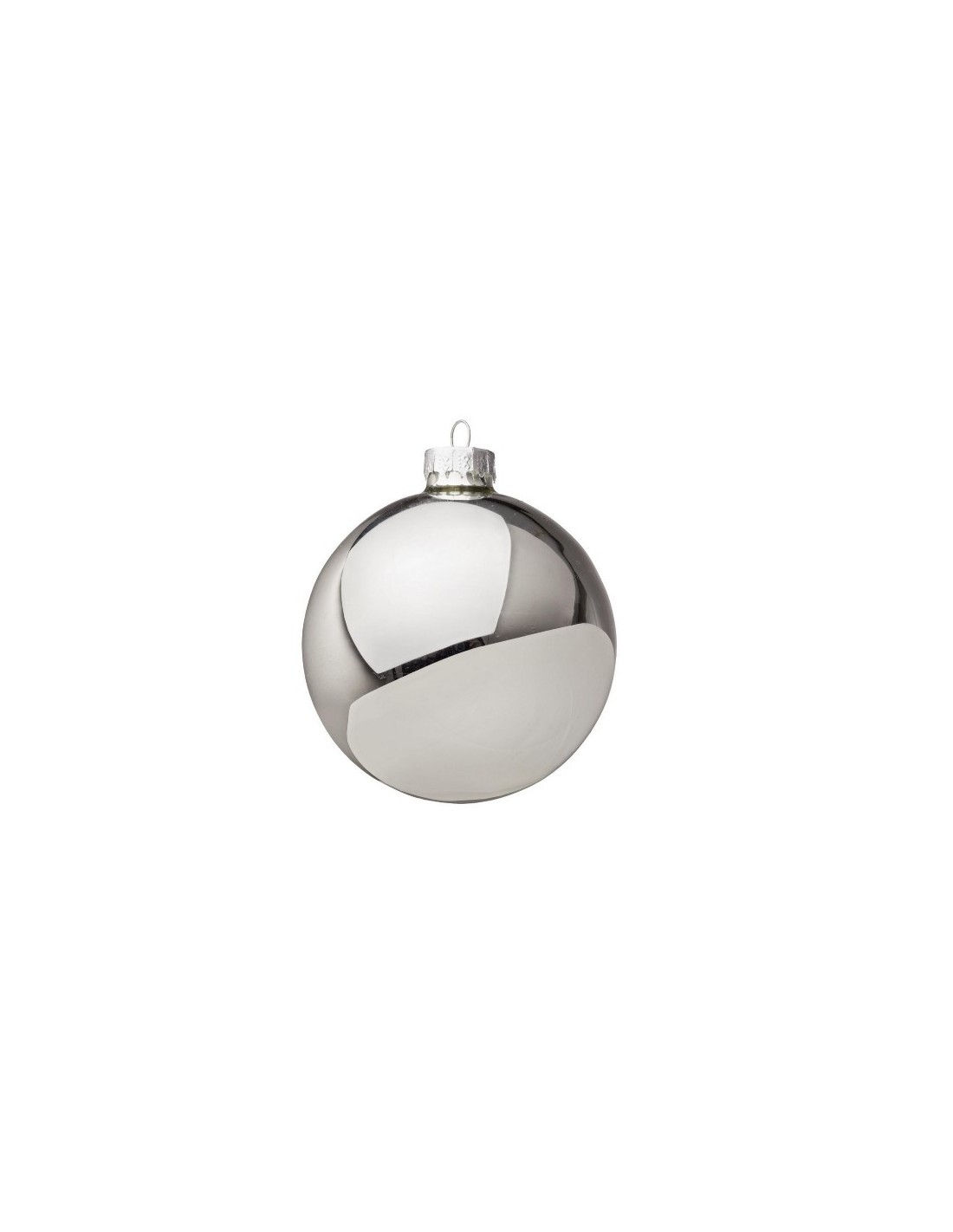 SFERE E PENDAGLI: vendita online Sfera di Natale in Vetro Argento Lucido 8cm, La Magia di Natale per Decorazioni Eleganti in ...