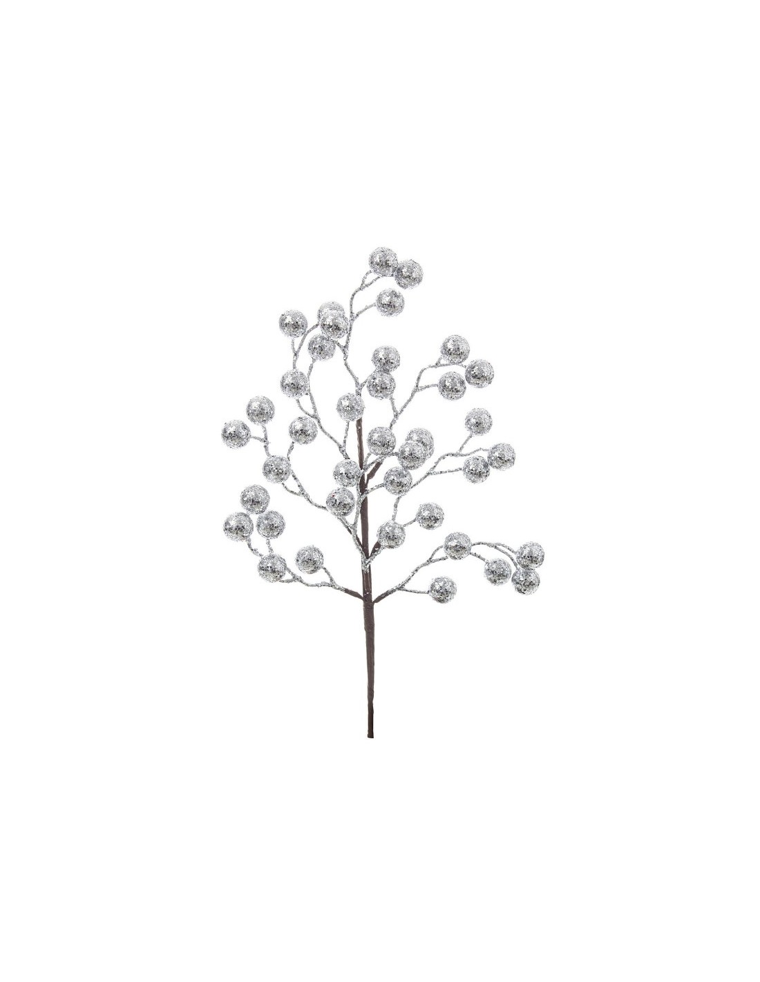 FIORI: vendita online Ramo di Natale Myranda Bacche Argento 45cm, La Magia di Natale per le Tue Decorazioni in offerta