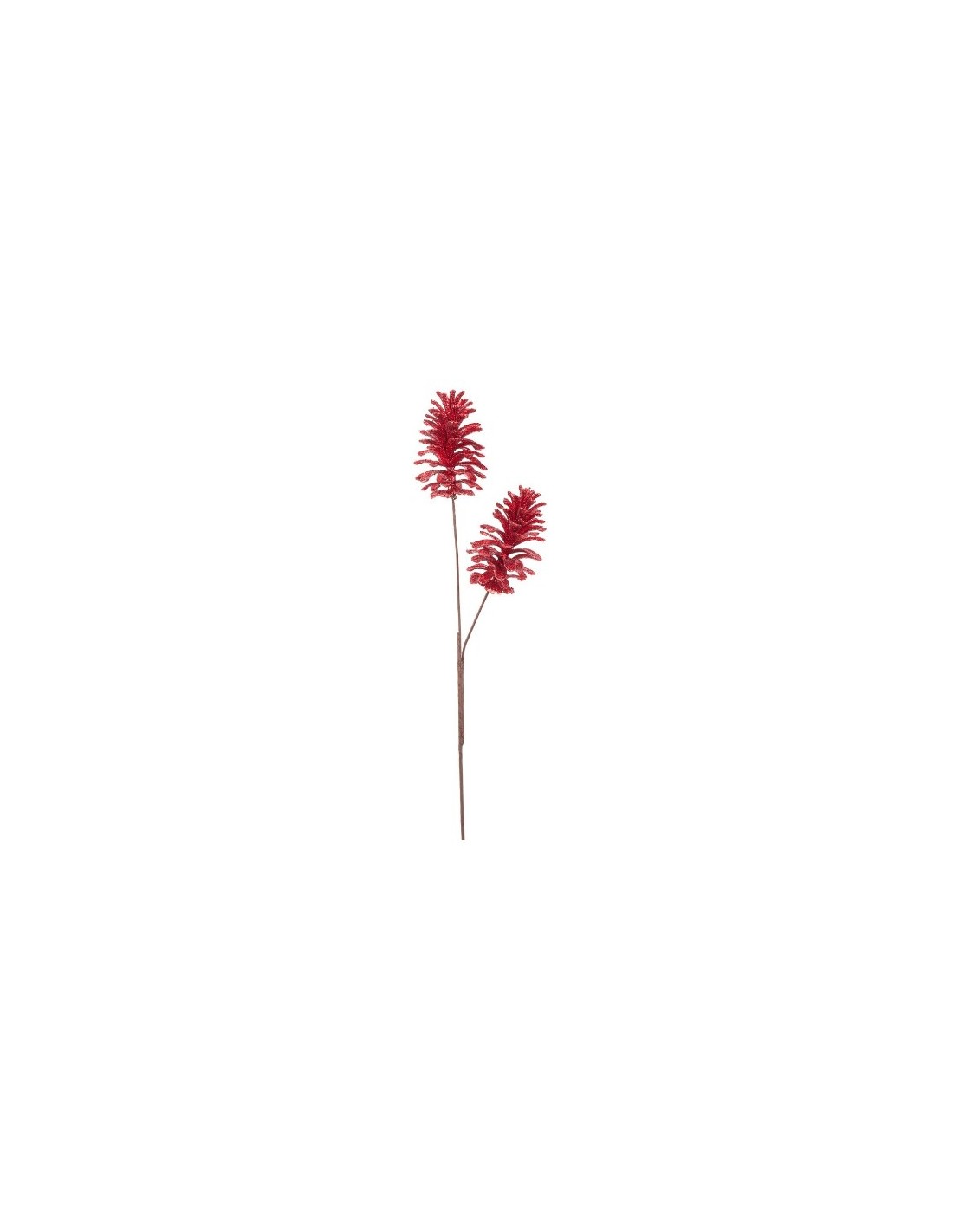FIORI: vendita online Stelo di Natale con 2 Pigne Beckie 66cm Rosso, La Magia di Natale per le Tue Decorazioni Festive in off...