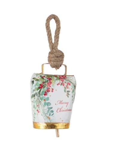 SFERE E PENDAGLI: vendita online Pendente di Natale Wendi Campana Merrixmas Bianco, La Magia di Natale per le Tue Decorazioni...