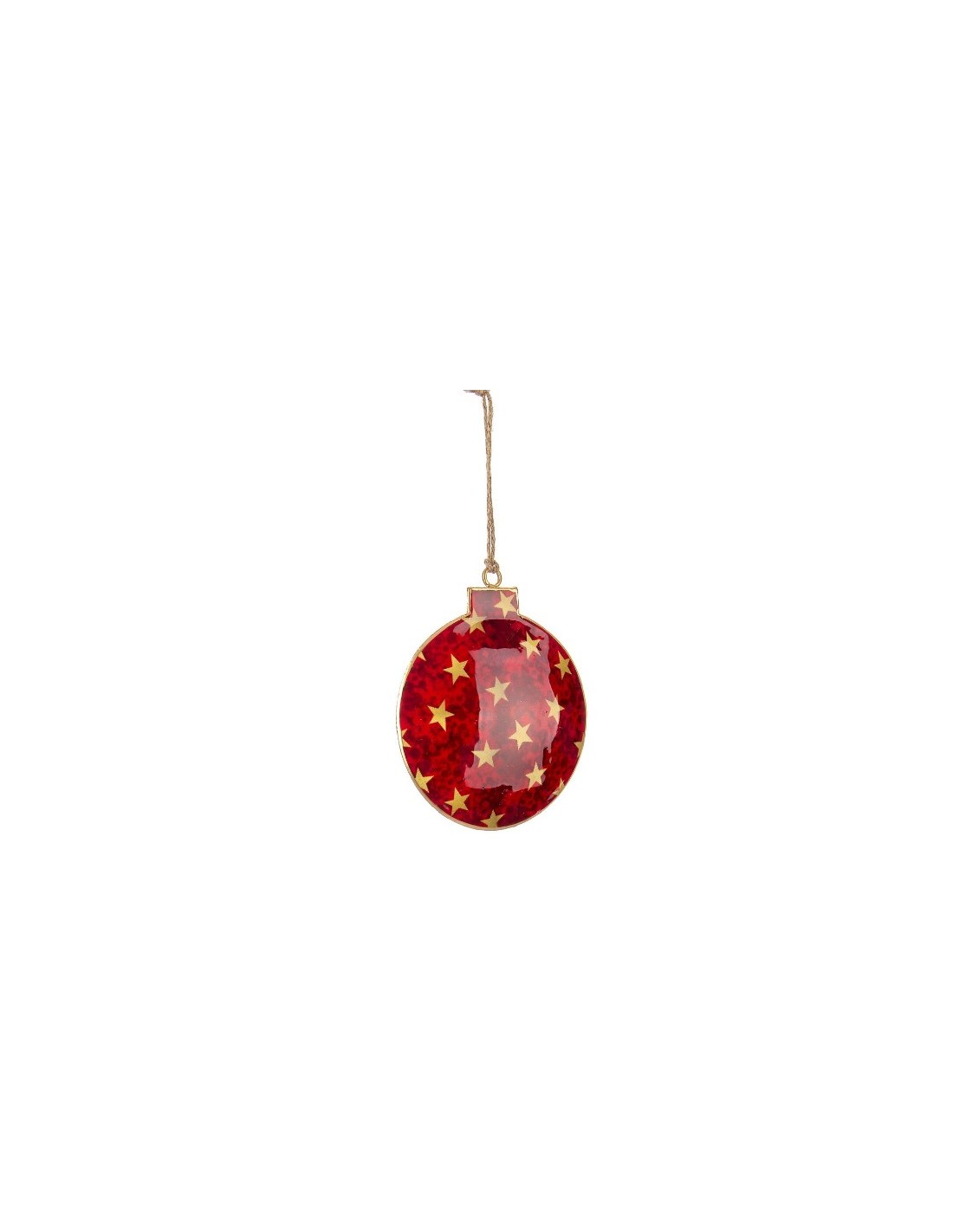 SFERE E PENDAGLI: vendita online Pendente di Natale Star Rosso 10x12cm in Metallo, La Magia di Natale per Decorazioni Festive...