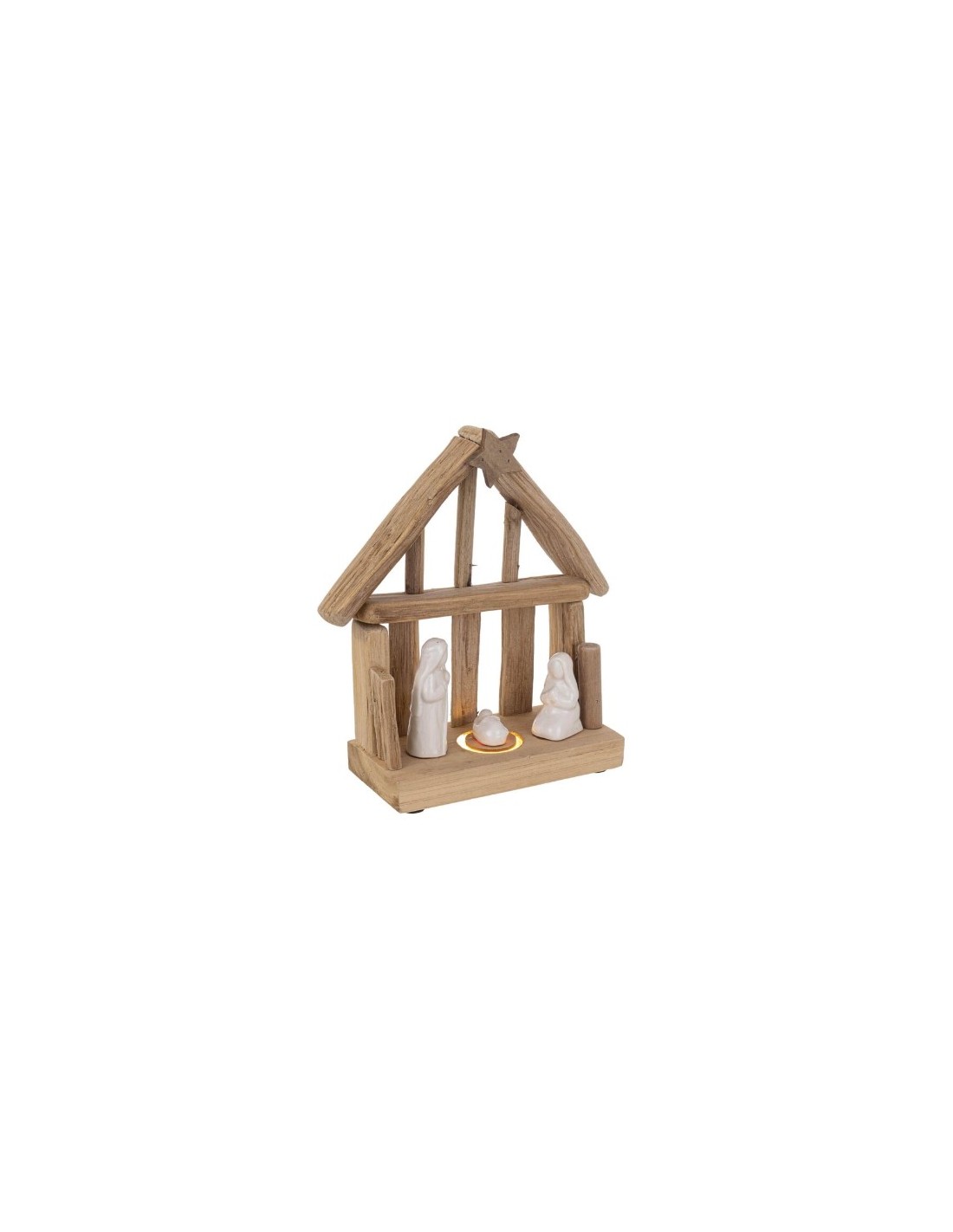 OGGETTISTICA NATALE: vendita online Nativity Life Casa con Stella e Luce LED, La Magia di Natale per Decorazioni Festive in o...