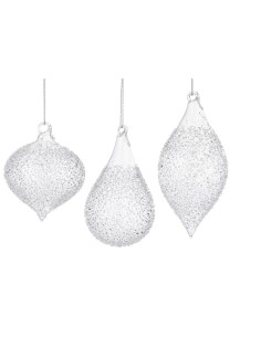 SFERE E PENDAGLI: vendita online Pendaglio di Natale in Vetro Saturno Trasparente Bizzotto, Modelli Assortiti in offerta
