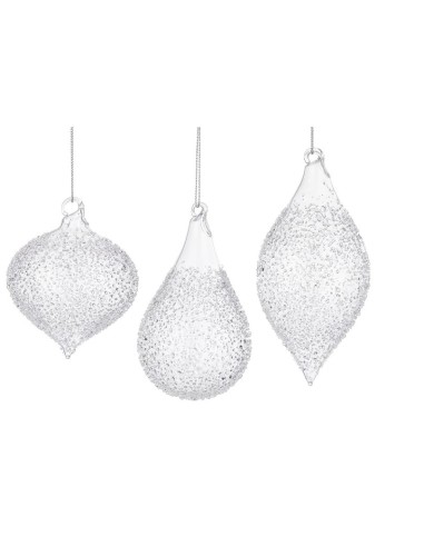 SFERE E PENDAGLI: vendita online Pendaglio di Natale in Vetro Saturno Trasparente Bizzotto, Modelli Assortiti in offerta