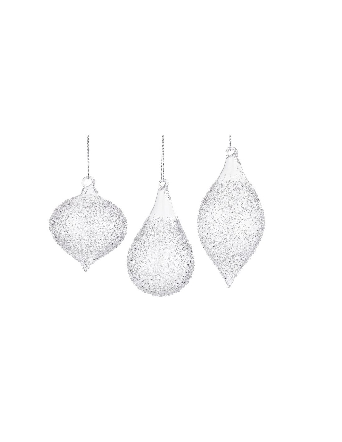SFERE E PENDAGLI: vendita online Pendaglio di Natale in Vetro Saturno Trasparente Bizzotto, Modelli Assortiti in offerta
