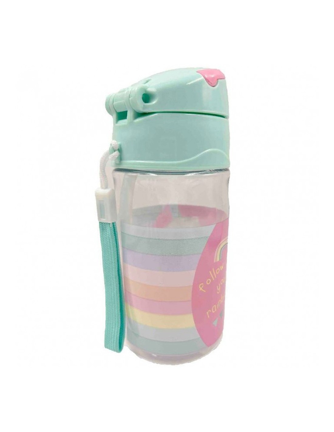 "Bottiglia Arcobaleno Unicorno Fisher-Price 350 ML - Borraccia con Cannuccia, PVC Durevole e Sicuro | Shop in Casa"