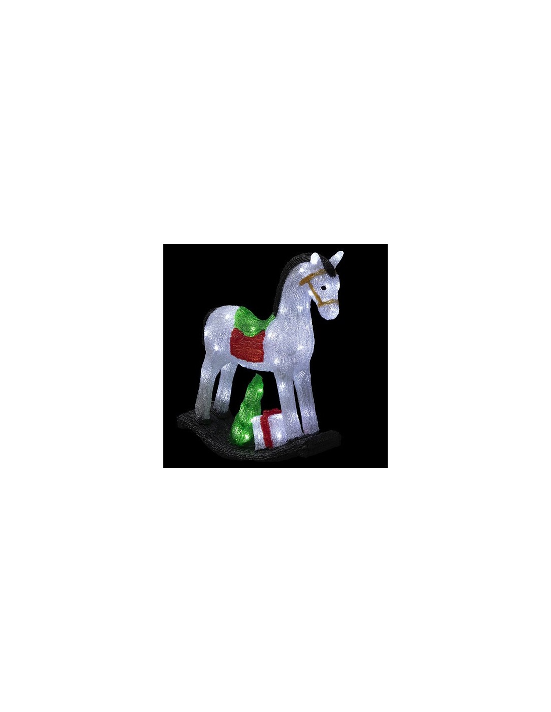 LUCI DI NATALE: vendita online Cavallo a Dondolo di Natale da Esterno con 70 Luci LED, 50 cm, Decorazione Natalizia Luminosa ...