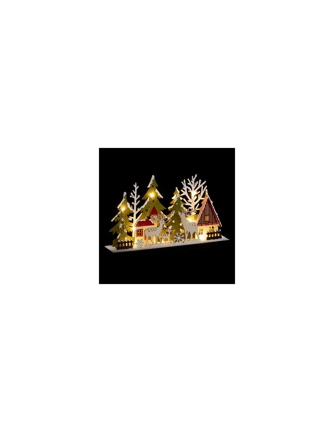 OGGETTISTICA NATALE: vendita online Decorazione Natalizia con Luci 30x6x17 cm in Polywood, Luminosa, Decorazioni per Natale i...