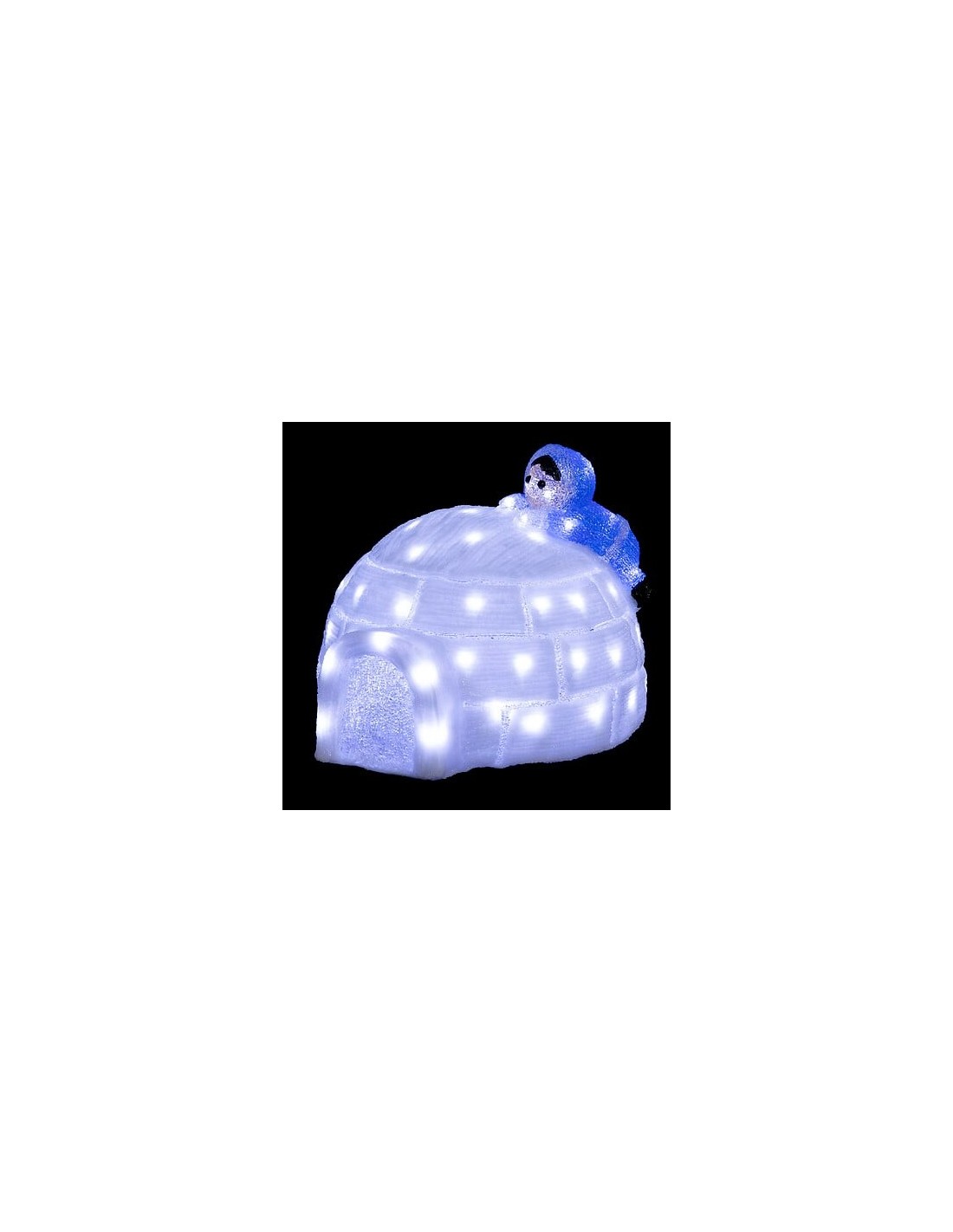 LUCI DI NATALE: vendita online Igloo di Natale con 70 Luci LED, 39x39x31cm, Decorazione Luminosa da Esterno, Luci Natalizie p...
