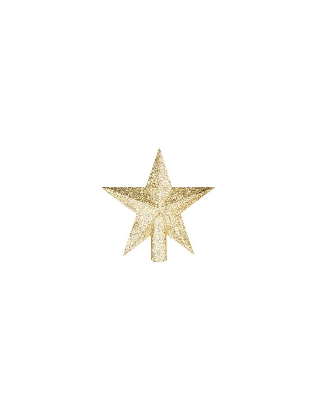 SFERE E PENDAGLI: vendita online Punta di Natale Stella Oro 22cm con Paillettes, Decorazione Albero di Natale, Glitter Oro in...